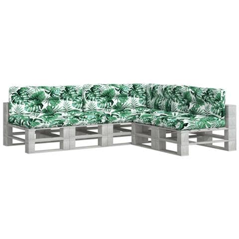 Cuscini Per Pallet 7 Pz Motivo A Foglie Tessuto - Foto 3
