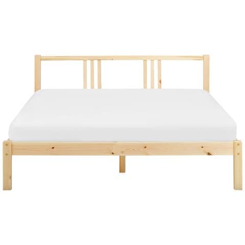 Letto Matrimoniale Legno Chiaro 160 X 200 Cm Vannes - Foto 8