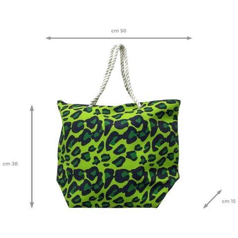 Borsa Mare Spiaggia Piscina Borsone Grande Tasca Portaoggetti Modello Campeche Borsa Verde - Foto 2