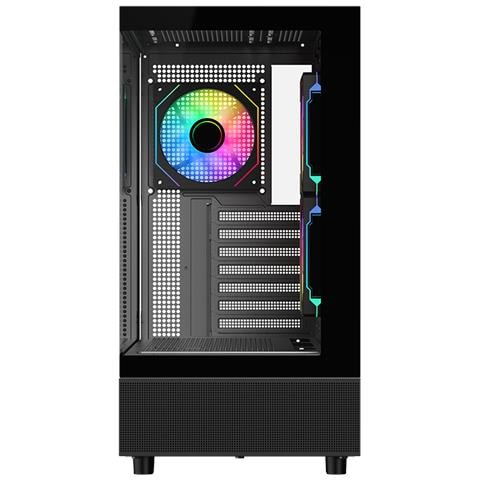 Case SHowbui 42B Tower / Micro-ATX / Mini-ITX 2 Porte USB 3.2 Gen 1 Colore Nero - Foto 2