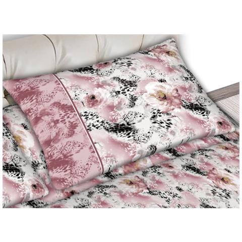 Completo Lenzuola Letto 100% Cotone Made Italy Disegno Animalier Cn Piazza E Mezza Rosa - Foto 2