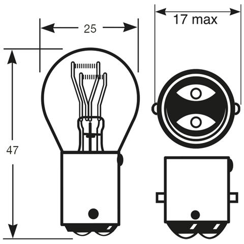 Lampadina 12v 21/5w - Foto 2