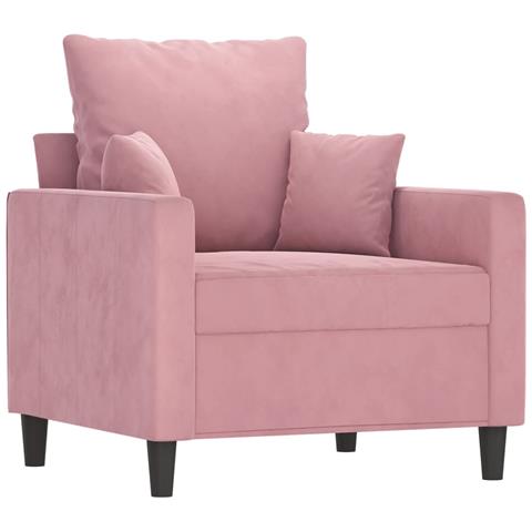 Poltrona Rosa 60 Cm Velluto - Foto 2