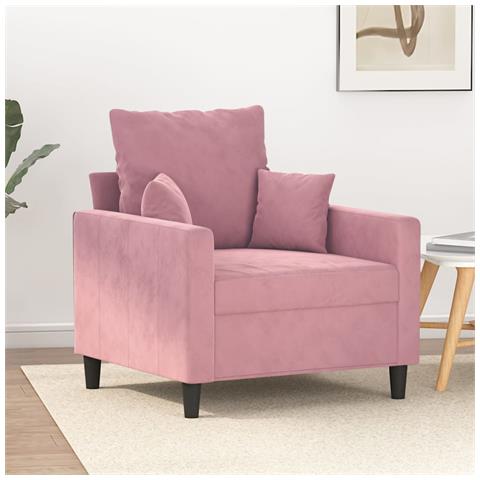 Poltrona Rosa 60 Cm Velluto - Foto 1