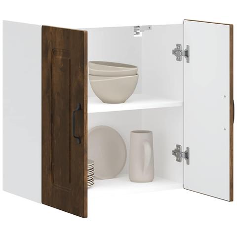 Pensile Da Cucina Kalmar Rovere Fumo In Legno Multistrato - Foto 1