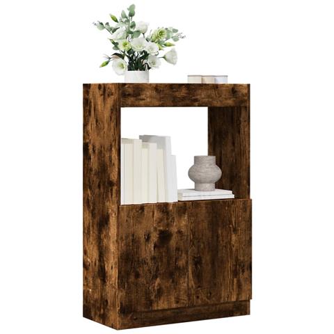 Credenza Rovere Fumo 63x33x100 Cm In Truciolato - Foto 1