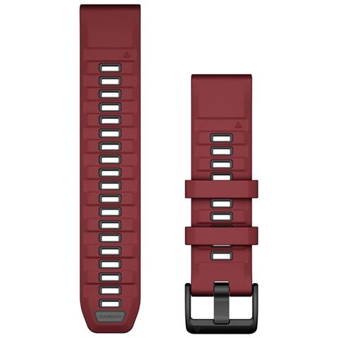Cinturino In Silicone Quickfit 22mm, Marsala /graphite - Foto 2