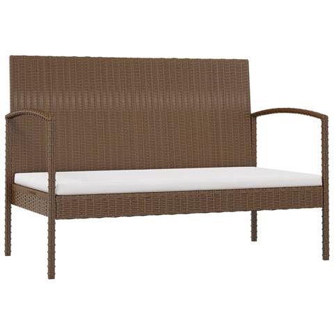 Set Divani Da Giardino 8 Pz Con Cuscini In Polyrattan Marrone - Foto 2