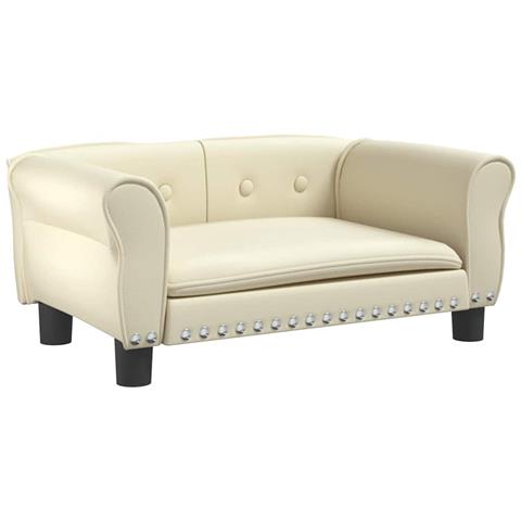 Lettino per Cani Crema 70x45x30 cm in Similpelle - Foto 1