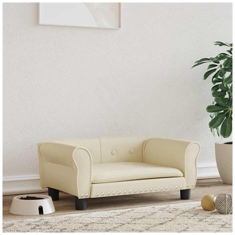 Lettino per Cani Crema 70x45x30 cm in Similpelle - Foto 2