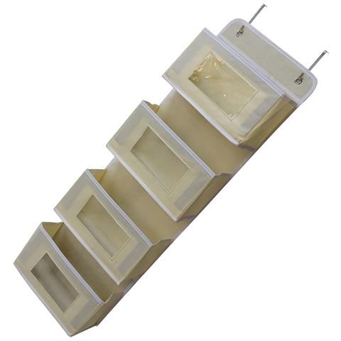 Organizzatore Multistrato A 4 Scomparti Per Armadio - Soluzione Salvaspazio Khaki - Foto 2