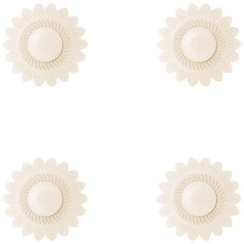 Nuovo Copriwater In Silicone Deodorante Per Scarico A Pavimento Girasole White - Foto 1