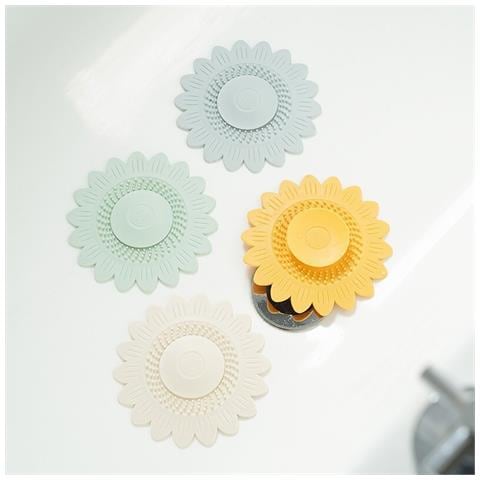 Nuovo Copriwater In Silicone Deodorante Per Scarico A Pavimento Girasole White - Foto 3