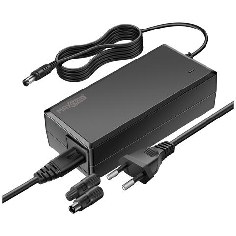 Caricabatterie Elettrico Per Monopattino 84w Dc 12v 7a Con 3 Punte Intercambiabili, Nero - Foto 1
