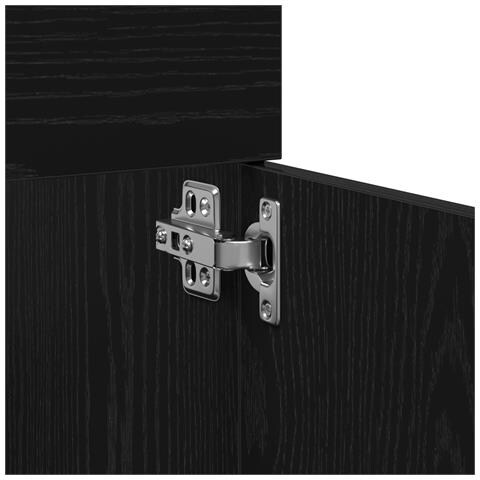 Mobile Lavabo Bagno  Rovere Nero 80x38,5x46 cm Legno Ingegnerizzato - Foto 9
