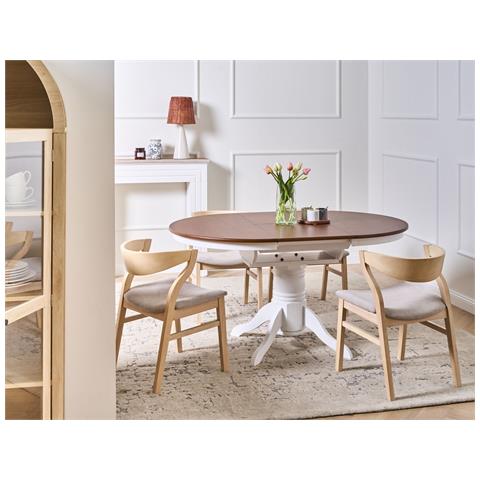 Tavolo Da Pranzo Estensibile Akron Frassino Marrone 106/150 Cm 106 Cm Legno - Foto 1