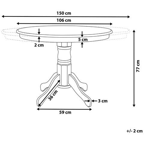 Tavolo Da Pranzo Estensibile Akron Frassino Marrone 106/150 Cm 106 Cm Legno - Foto 6