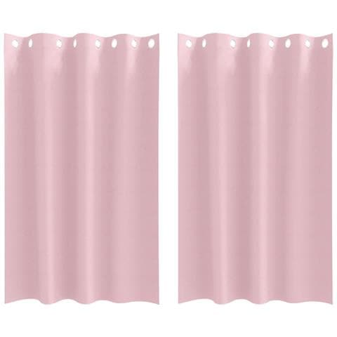 Tende con tende 2 pcs Rosa Baby 175x140cm Poliestere - Foto 1