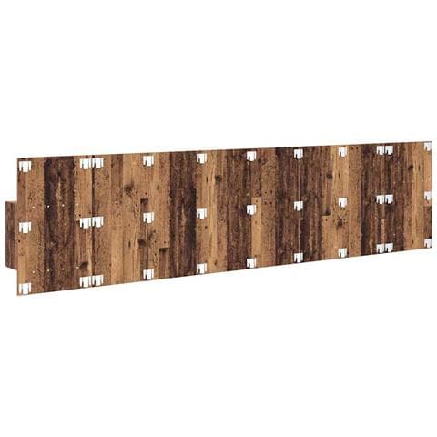 Testata con Comodino 3 pcs Legno vecchio Legno multistrato - Foto 9