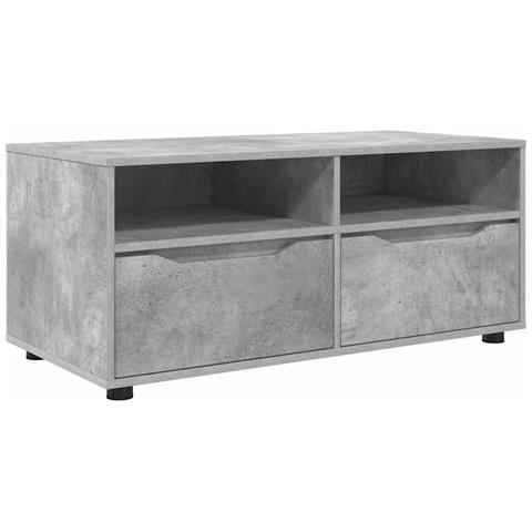Mobile TV Grigio cemento 100 x 48 x 43 cm Legno multistrato - Foto 1