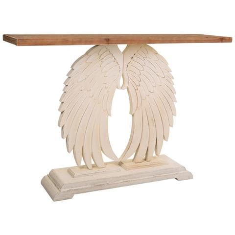 Mobile Da Ingresso In Legno Bianco Intagliato 150x40x101h - Foto 1