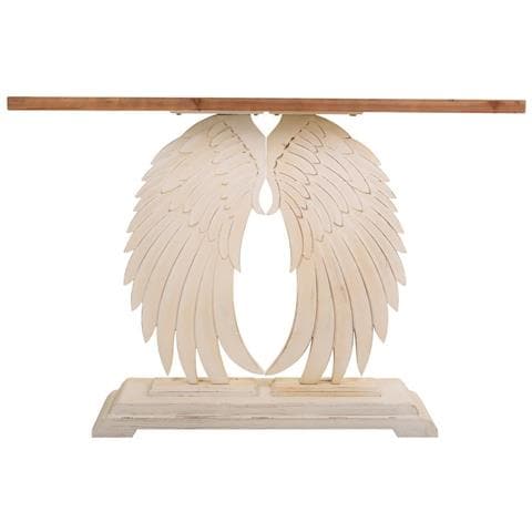 Mobile Da Ingresso In Legno Bianco Intagliato 150x40x101h - Foto 2