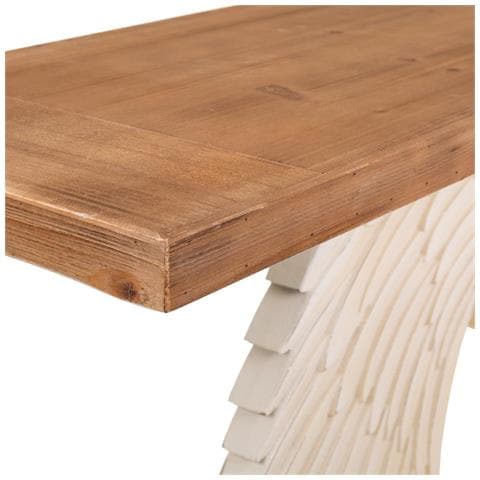 Mobile Da Ingresso In Legno Bianco Intagliato 150x40x101h - Foto 6