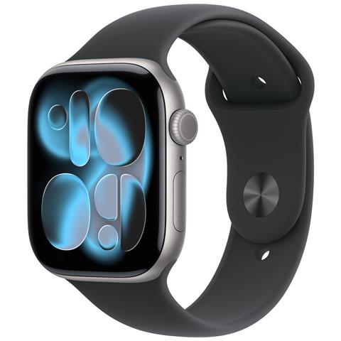 Watch Series 11 GPS + Cellular 46mm Cassa Alluminio Grigio Siderale con Sport Band Nero - S /M - Foto 1