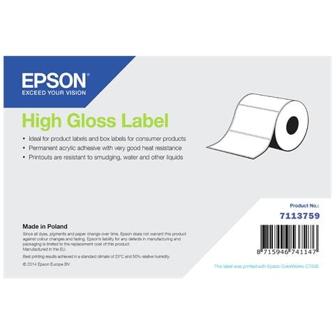 High Gloss Label - Continuous Roll: 102mm x 33m - Foto 1