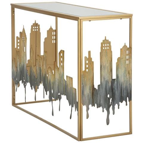 Tavolo Consolle Natura 1-multicolore-metallo-110x38,5x81 Cm - Foto 2
