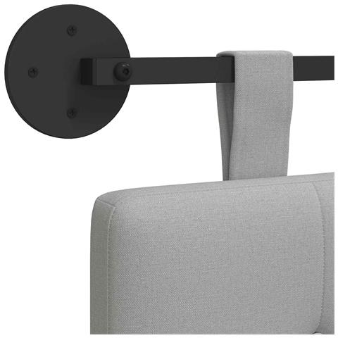 Testata appesa Grigio Nuvola 100 x 55 x 5 cm Tessuto - Foto 9