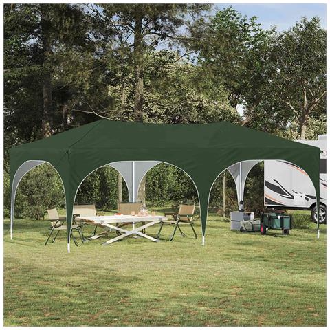 Tenda per feste a pop-up 575 x 288 x 245 cm Verde - Foto 2