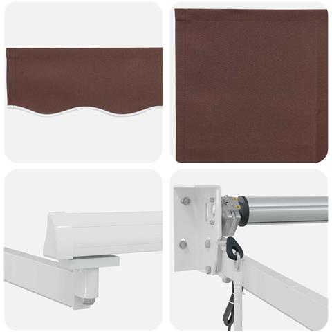Tettuccio Elettrico Retrattile Marrone 3 x 2,5 m - Foto 9