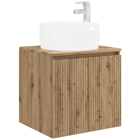 Mobile Lavabo da Parete Rovere Artigianale 49,5 x 44,5 x 66 cm - Foto 1