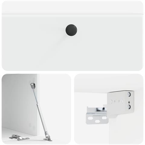 Mobile Porta TV da Muro 78,5 x 41 x 30 cm Bianco - Foto 9