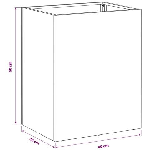 Vaso da giardino 2 pz Nero 40 x 30 x 50 cm - Foto 8