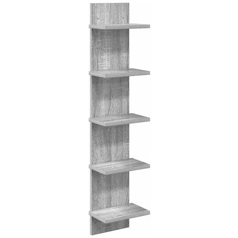 Scaffale da parete Sonoma grigio 22 x 15 x 100 cm - Foto 1