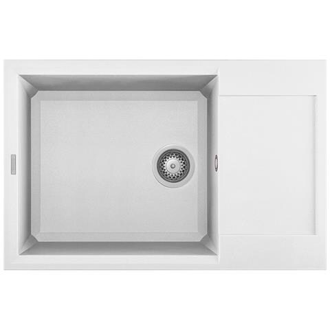 Lavello Easy 310 Granitek 78x50 cm 1 vasca con gocciolatoio Colore Bianco 68 - Foto 1