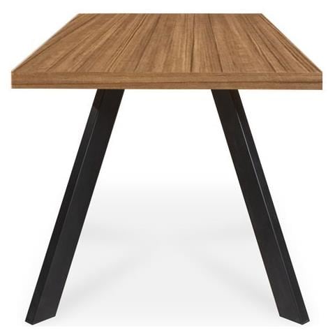 Tavolo Rettangolare Piano In Rovere Struttura In Acciaio Antracite 180x100xh. 76 Cm - Foto 1