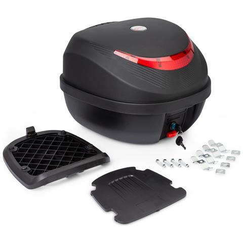 Bauletto Valigia Moto 35l Nero Opaco Rigido Poggiaschiena Scooter Universale - Foto 1