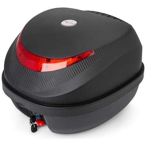 Bauletto Valigia Moto 35l Nero Opaco Rigido Poggiaschiena Scooter Universale - Foto 2