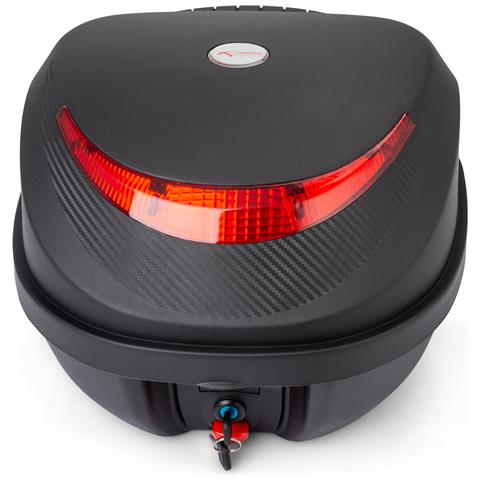 Bauletto Valigia Moto 35l Nero Opaco Rigido Poggiaschiena Scooter Universale - Foto 5