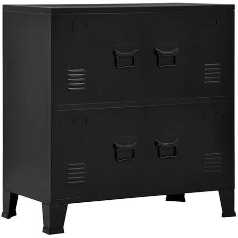 Armadio Classificatore Industriale Nero 75x40x80 cm in Acciaio - Foto 1
