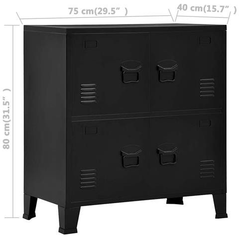 Armadio Classificatore Industriale Nero 75x40x80 cm in Acciaio - Foto 8