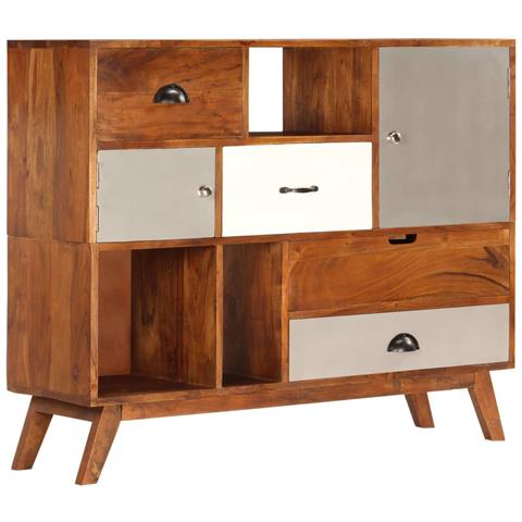 Lettino Prendisole con Cuscino Nero in Textilene - Foto 1