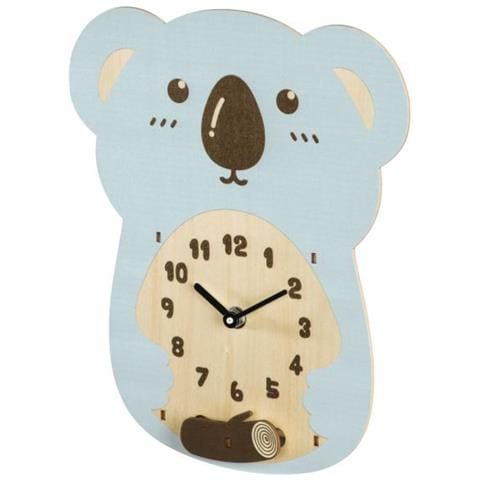 Koala Pendelmechanische Wanduhr Andere Blau - Braun - Holz (00186398)  - Foto 1