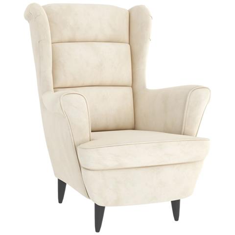 VidaXL Poltrona Pieghevole Bianca - In Polipropilene Con Poggiapiedi, 60x108x109cm