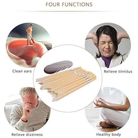 Cerume Candela Cerume Remover Cerume Rimosso Orecchio Organico Candele-naturale Cera Dapi Speratura Coni Terapia Ridurre Tinnito Orecchio Salute Care Treatment Orecchio Di Rimozione Del Pulitore Della Cera - Foto 2