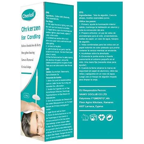 Cerume Candela Cerume Remover Cerume Rimosso Orecchio Organico Candele-naturale Cera Dapi Speratura Coni Terapia Ridurre Tinnito Orecchio Salute Care Treatment Orecchio Di Rimozione Del Pulitore Della Cera - Foto 4