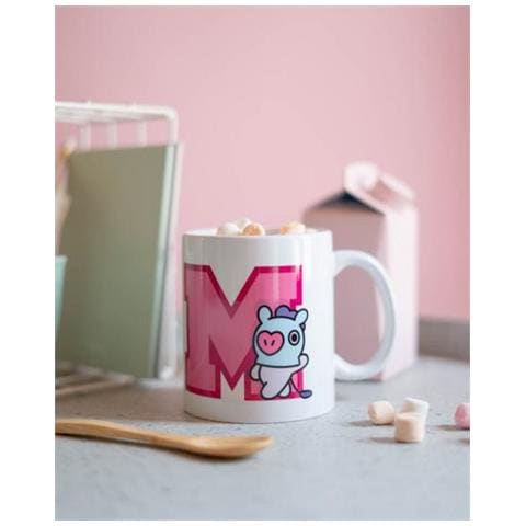 Mug Bt21 Mang Junior 300 Ml Ceramica Bianco / rosa - Foto 2